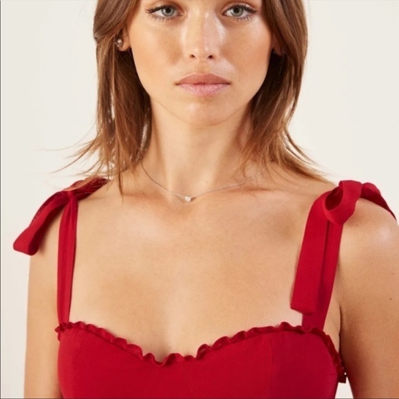 Reformation christine ruffle mini dress - Picture 4 of 11